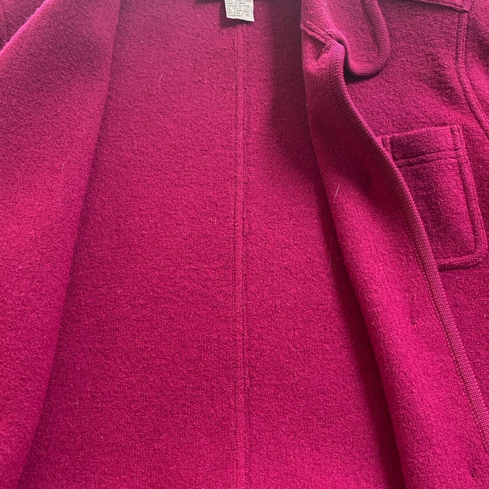 Talbots Magenta Wool Jacket Small - image 7